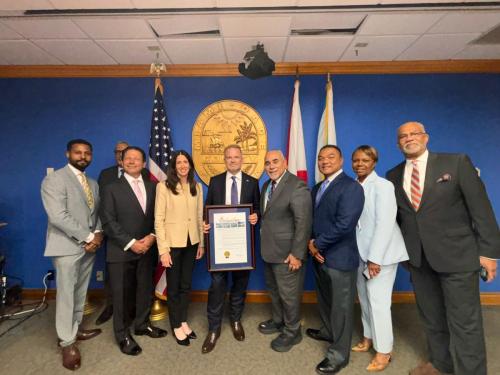 Commissioner Louis Sola (Center) holds Proclamation Declaring June 18, 2024 Commissioner Louis E. Sola Day in Miami-Dade County