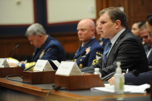 Chairman Daniel B. Maffei testifying before the Subcommittee on Coast Guard and Maritime Transportation, April 2022.