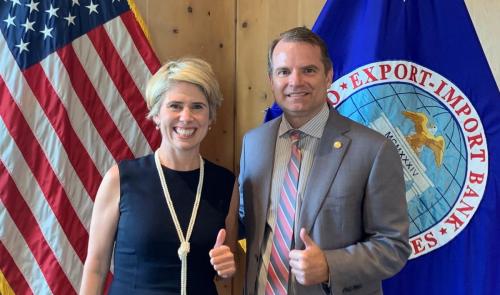 Louis Sola (right) with Kimberly Reed (left), Chairman and President of the Export-Import Bank of the United States, Washington, DC, June 2019.